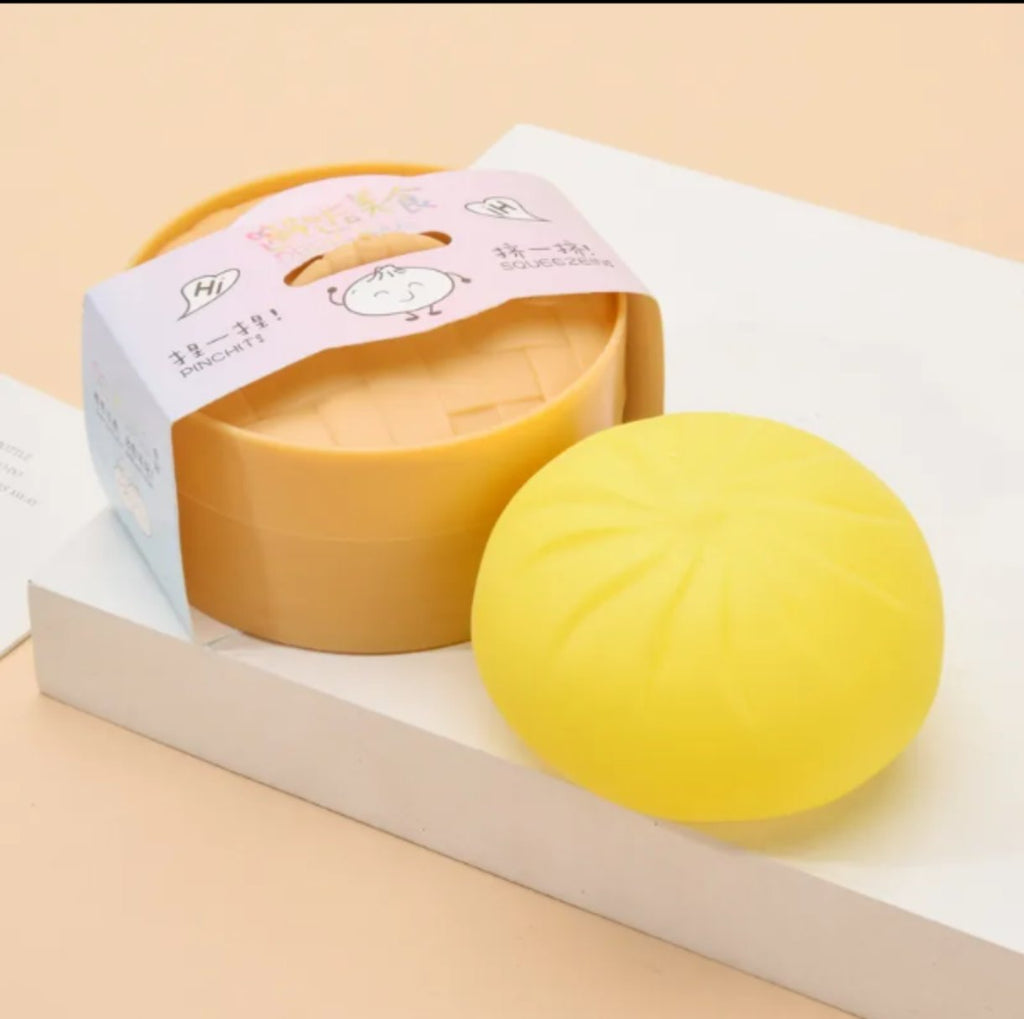 Dumpling Squishy Stress Relief Sensory Toy – Soft Squeeze Fidget Ages 3+