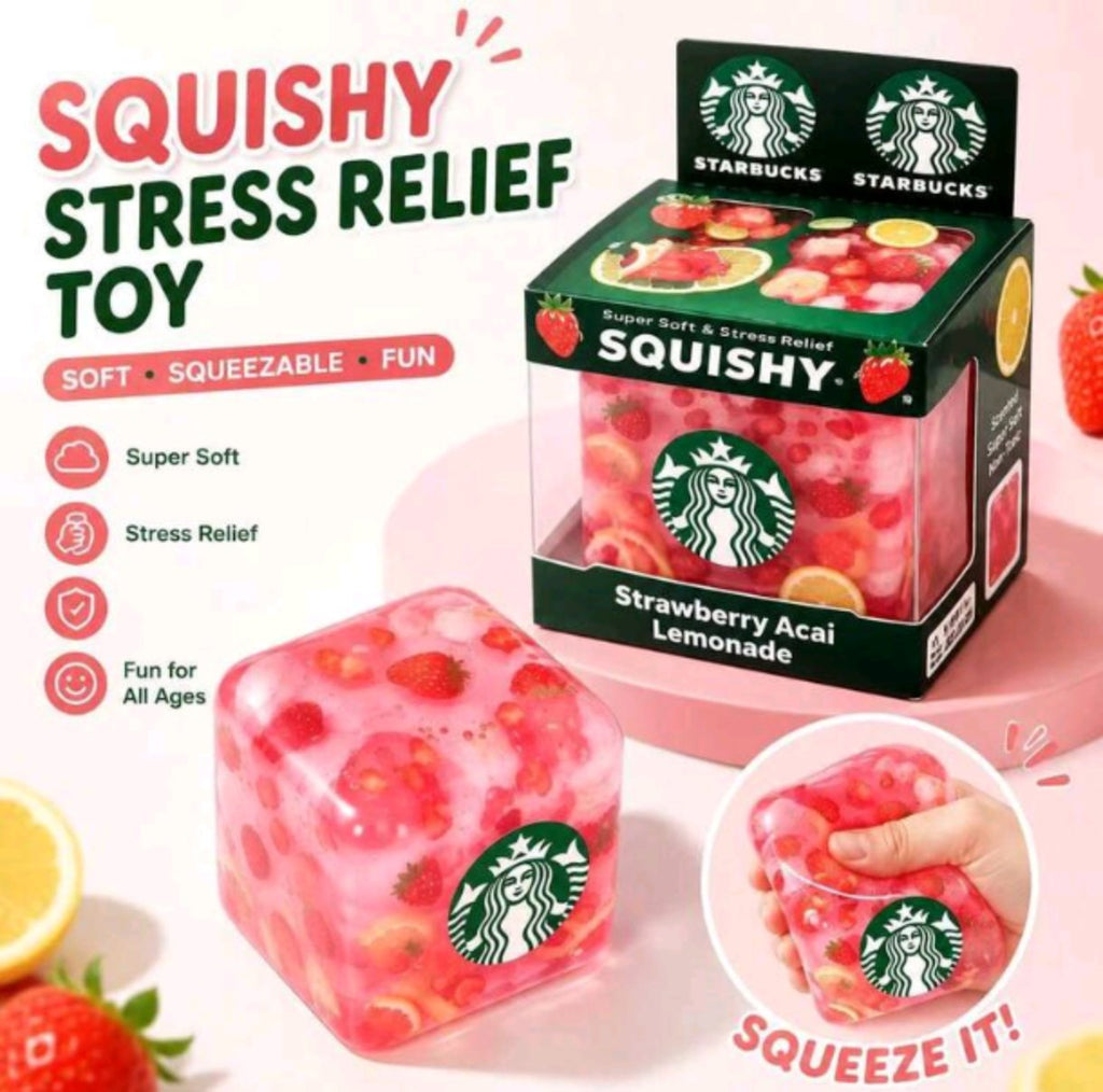 🍓 Fruit Splash Cube Squishy™ | Sensory Fidget Squeeze Toy