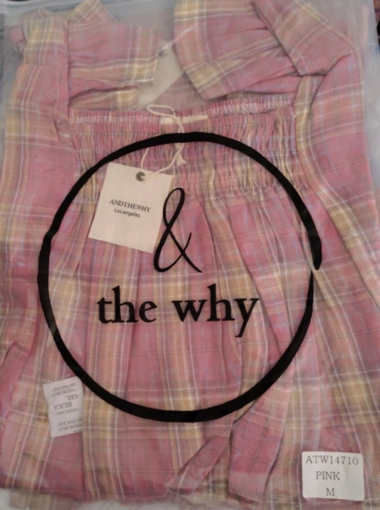 Country Weekend Pink Plaid Set by ANDTHEWHY. Size Medium