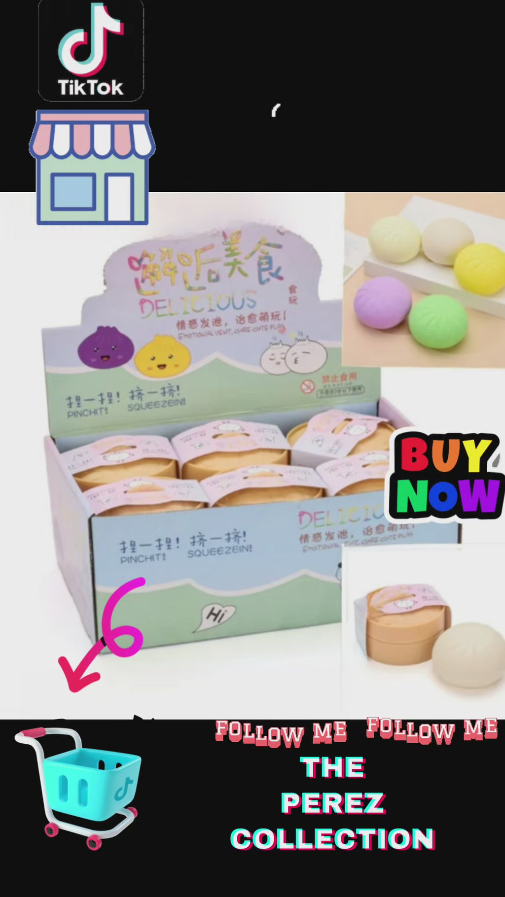Dumpling Squishy Stress Relief Sensory Toy – Soft Squeeze Fidget Ages 3+