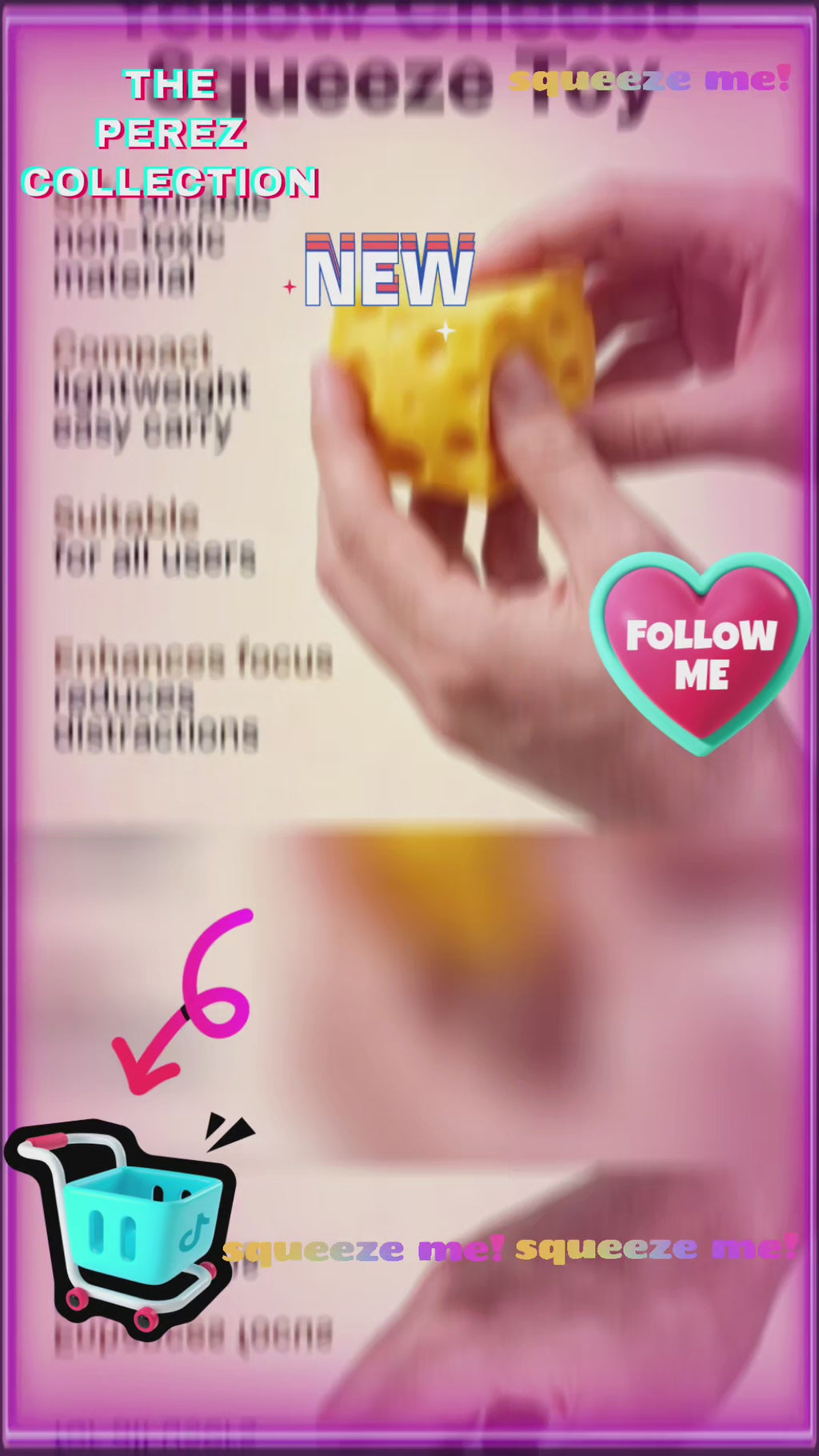 Cheese Squishy Slow-Rising Stress Relief Fidget Toy – Sensory Squeeze