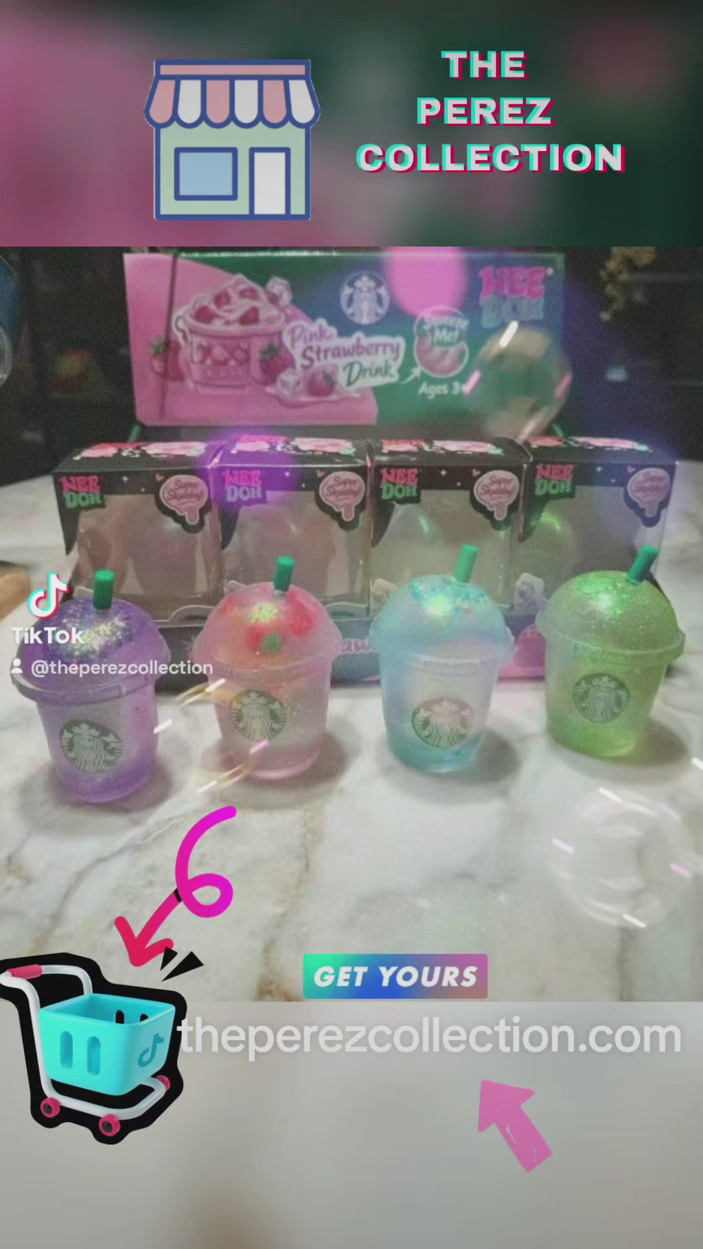 Glitter Drink Cup Slow-Rise Squishy Fidget Toy – Assorted Colors