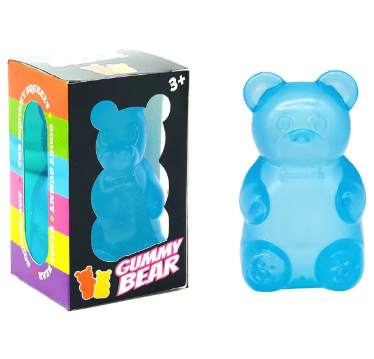 GLOW™ Translucent Ice Cube Gummy Bear Squishy | Sensory Stress Relief Fidget Toy | The Perez Collection