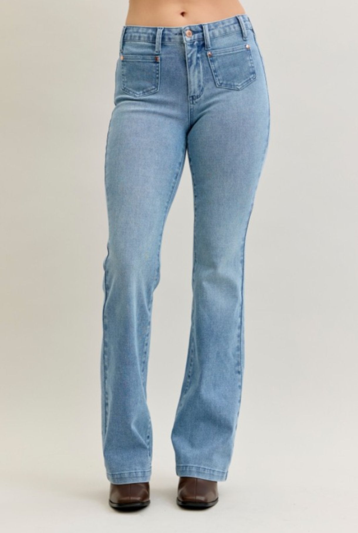 Judy Blue MR Bootcut Contrast Wash Jeans